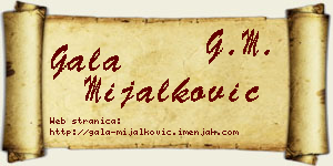 Gala Mijalković vizit kartica